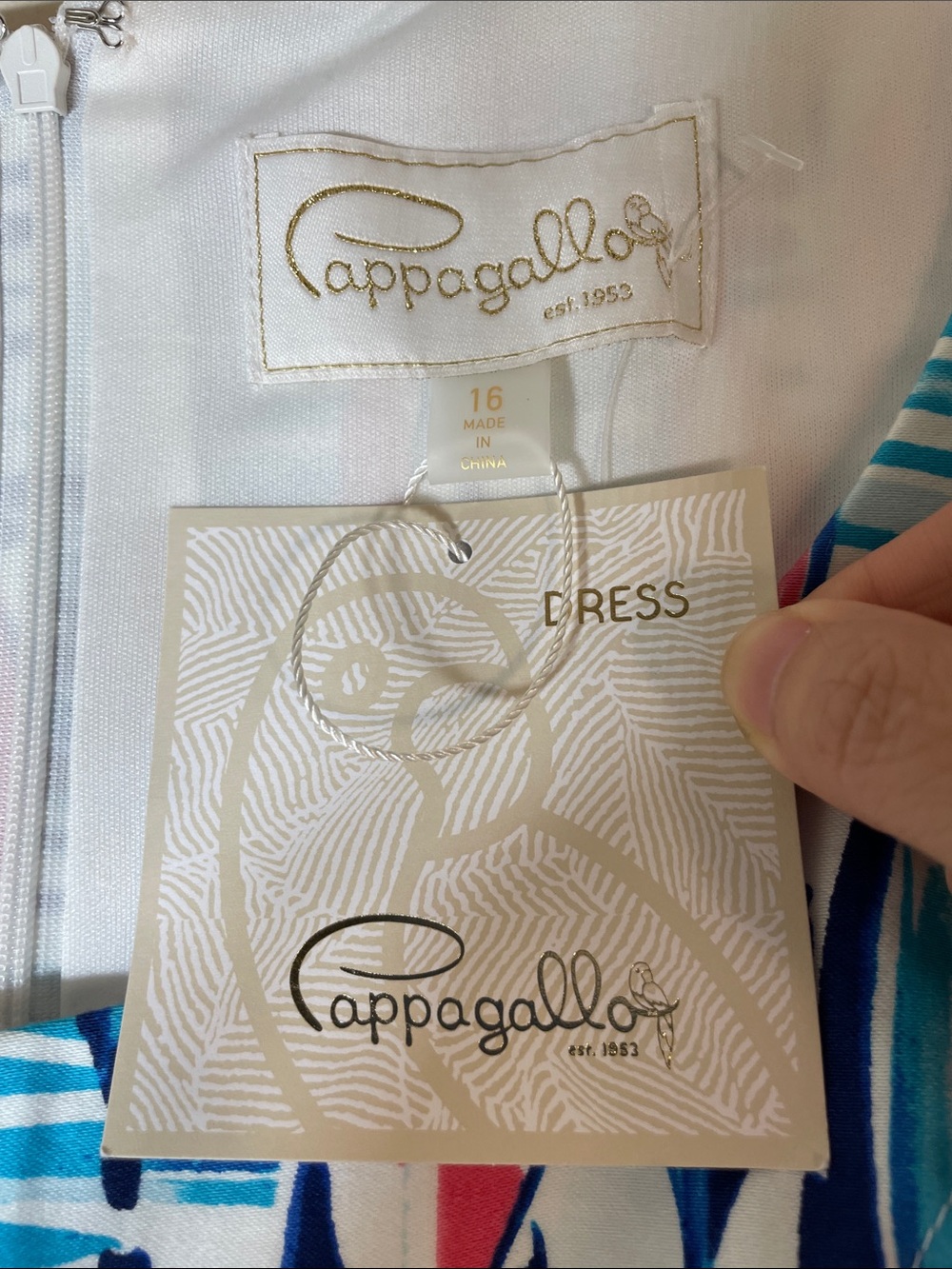 Pappagallo Bahama Blue Multi Sleeveless Sailboat Fit & Flare Dress. 16. NWT. - Picture 3 of 11